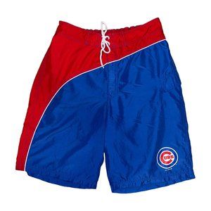 MLB Chicago Cubs Swim Trunks Mens XXL Blue Mesh Baseball Team Genuine Merch